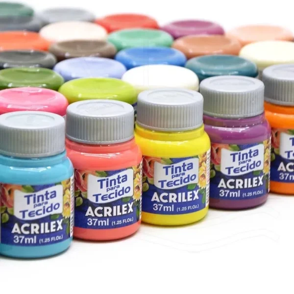 Kit 12 Tinta De Tecido 37ml Acrilex