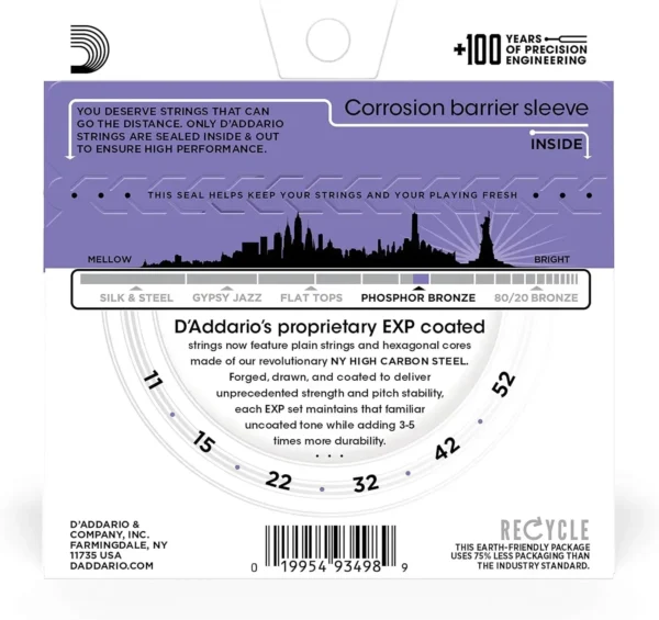 Encordoamento D'Addario 0.11 Fósforo Bronze - Image 3