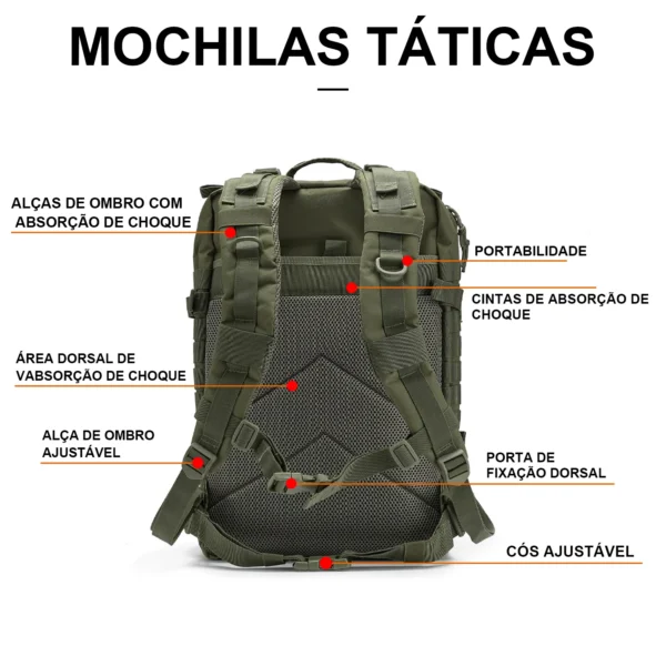 Mochila Tática Reforçada Impermeável - Image 3