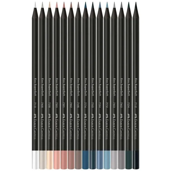 Lápis De Cor Faber-Castell Supersoft Com 15 Cores Neutras - Image 2