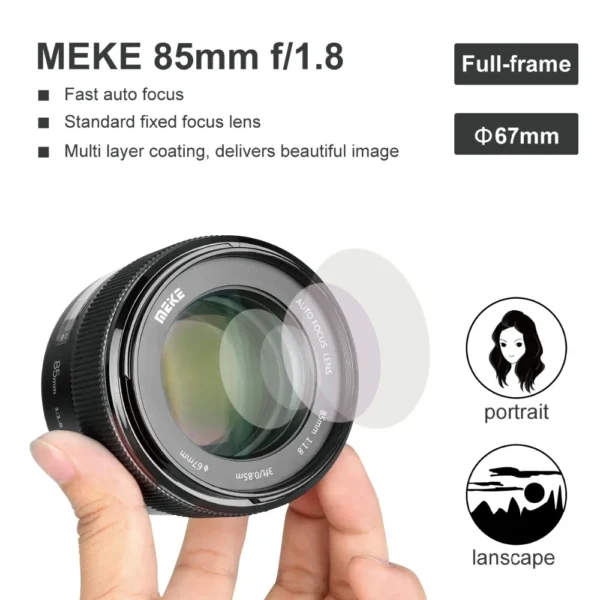 Meike 85mm f/1.8 full frame auto foco canon eos ef mount - Image 4