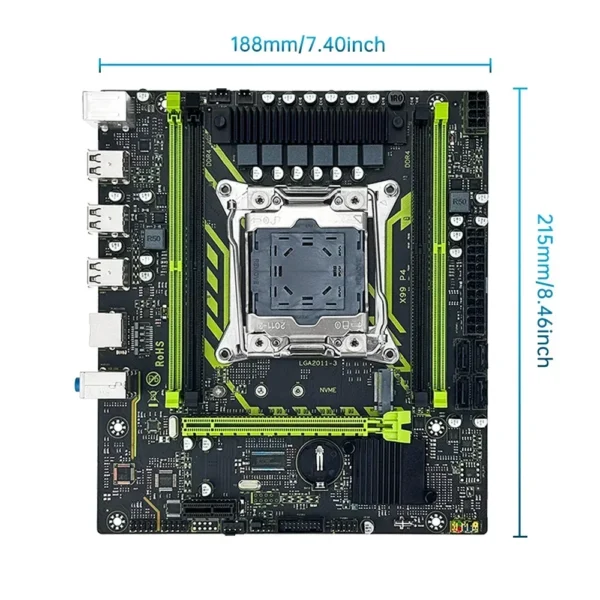 X99 conjunto placa-mãe soyo com LGA2011-3 xeon e5 2630 v4 cpu ddr4 16gb ram - Imagem 4