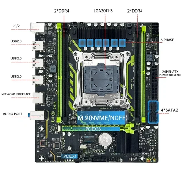 X99 conjunto placa-mãe soyo com LGA2011-3 xeon e5 2630 v4 cpu ddr4 16gb ram - Imagem 5